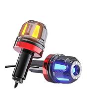 Jodriva Accesorios for motocicleta, manillar, cabeza de equilibrio, decoración, empuñaduras Motocross, protección del Motor, luces señal Luz intermitente de motocicleta(Rot)