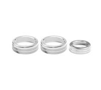 Jodriva Anillo de cubierta embellecedora de perilla de interruptor de Control de volumen de aire acondicionado de coche clase AB GLA CLA Anillo embellecedor para perilla de aire acondicionado(Silver)
