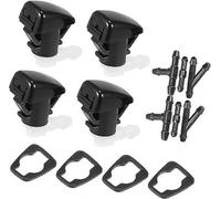 Jodriva Boquillas for lavaparabrisas delantero de coche, 4 unidades, 68269108AA, con 6 conectores, for Dodge, for Durango 2011-2019 Boquilla para calefacción de parabrisas