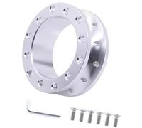 Jodriva Buje de rueda Auto Tuning de bujes volante coche, para adaptador espaciador deportivo 30Mm 50Mm Cnc aluminio Racing Hub Boss Kit piezas automóvil(BLACK 30MM Silver)