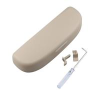 Jodriva Caja de Soporte for Gafas de Sol de Coche, Funda Protectora for Gafas de Coche, for Skoda, Karoq, KODIAQ, 2018 2019 2020 Accesorios Soporte para Gafas de Sol para Coche(Beige)