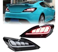Jodriva Carcasa de faro de coche, for Hyundai, for Genesis, for Coupe 2009-2012, luces traseras de coche, luces antiniebla LED, luces de ajuste DRL, luces traseras, cubierta transparente for faros Con