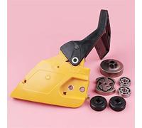 Jodriva Conjunto de cubierta manija freno cadena, for motosierra Partner 350 351, sello aceite cojinete manivela, paso 0,325 ", 7 dientes, tambor embrague Kit de cojinetes de cigüeñal para motosierra