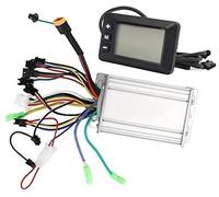 Jodriva Controlador de Motor sin escobillas con Pantalla LCD, Kit de Controlador de Motor de Bicicleta eléctrica de 36/48/60 V, 350 W/450 W, con Interruptor Controlador de Patinete eléctrico