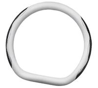 Jodrivá Cubierta del Volante Coche, para los Principales Accesorios de protección para automóviles L6 L7 L8 L9 Protector de la Cubierta del Volante del vehículo(Black Embossed White)