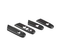 Jodriva Embellecedor de la cubierta del interruptor del panel de elevación de la ventana del coche, for Mercedes-Benz, Clase C W206 C200 C300 2022 Accesorios ABS Fibra de carbono Embellecedor del inte