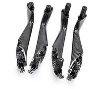 Jodriva Embellecedor de la cubierta del interruptor ventana manija interior fibra carbono puerta coche, for, Serie 5 G30 G31 G38 F90 2017-2021 Manija interior de la puerta del coche(BLACK 4pcs)