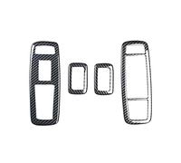 Jodriva Embellecedor de la cubierta del panel del interruptor de la ventana del coche de grano de carbono 2014-2019, for Jeep, Grand Cherokee 2017 Embellecedor del interruptor de la ventana(Schwarz)