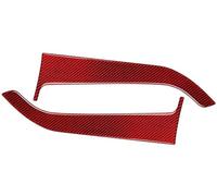 Jodrivá Etiqueta engomada del coche ajuste panel de cambio marchas 2 piezas fibra carbono interior la puerta delantera cubierta protectora tira embellecedora del salpicadero del coche