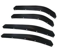 Jodriva For Jeep, Wrangler JL 2018-2022, 4 Uds., tiras de guardabarros, arcos de rueda de cuerpo ancho, tira embellecedora de decoración ABS Moldura de paso de rueda