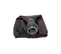Jodriva For Seat Ibiza 1996 1997 1998 1999 2000 2001 estilo de coche palanca de cambios de 5 velocidades perilla de caja de cambios con bota de cuero PU línea roja Accesorio para pomo de cambio de mar