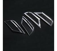 Jodriva For VW, for T-ROC, 2017 2018, embellecedor de cubierta lámpara luz antiniebla delantera/luz trasera ABS cromado Ajuste de la cubierta de la luz antiniebla del coc(Front Rear)