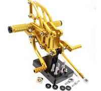 Jodriva , for, YZF R3 MT03 2014 2020 2019 2018 2017 2016 CNC Aleación de Aluminio Reposapiés de Motocicleta Pedal Estribo Estribo Trasero Juego Trasero Reposapiés para Motocicleta(Gold)