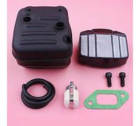 Jodriva Junta de perno del silenciador escape, for Husqvarna, 357 359 357XP, kit línea filtro combustible y aire, pieza herramienta repuesto motosierra Kit de silenciador para motosierra