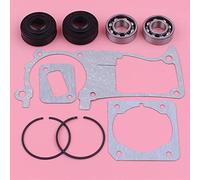 Jodriva Junta de silenciador del cilindro cárter, anillo pistón, sello aceite cojinete cigüeñal, for Husqvarna, pieza motosierra 353 346XP 350, 45mm X 1,2mm Kit de silenciador para motosierra