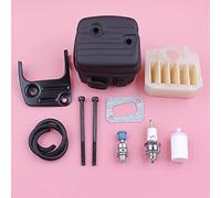 Jodriva Junta de soporte perno del silenciador escape, for Husqvarna, 340 345 350 353 346XP línea filtro combustible aire bujía pieza repuesto motosierra Kit de silenciador para motosierra