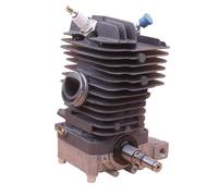 Jodriva Kit de base cacerola motor cigüeñal pistón cilindro 49mm, for STIHL MS390 MS290 MS310 039 029, sello aceite motosierra 11270201216 Kit de cojinetes de cigüeñal para motosierra