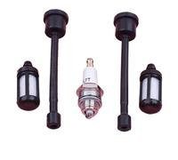 Jodriva Kit de bujías de manguera de línea de filtro de combustible, for STIHL, 08 S10 TS350 TS360 pieza de repuesto de herramienta de repuesto de motosierra Línea de combustible para motosierra