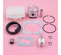 Jodriva Kit de filtro combustible y aire pistón 45mm, for Husqvarna, junta silenciador cilindro 353 350, pieza repuesto for motosierra Kit de silenciador para motosierra