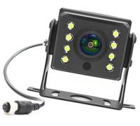 Jodriva Kit de Leva de Marcha atrás automática Cámara de visión Trasera HD Ccd Cvbs 1080P 12V 24V camión Coche Marcha atrás Nocturna autobús, para Monitor(Black RCA)