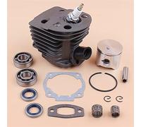 Jodriva Kit de Motor sello aceite cojinete manivela pistón cilindro 45MM, for Husqvarna, 55 51 50 piezas reconstrucción motosierra OEM 503168301 Kit de cojinetes de cigüeñal para motosierra