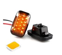 Jodriva Luces de Guardabarros de Marcador Lateral dinámicas, luz de señal de Giro Variable, for Toyota, Land Cruiser Landcruiser Serie 70 80 100, 2 uds. Luz Intermitente del Coche(2pcs No Dynamic)