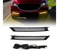 Jodriva Luz de circulación diurna for parachoques delantero de coche, for Mazda, CX-5 CX5 2017 2018 2019, luz antiniebla LED de 3 colores, luz de señal de giro, accesorios for lámpara antiniebla Conju
