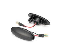 Jodriva Luz de posición Lateral dinámica, luz de señal de Coche ámbar Negra, for Nissan, Dualis Juke, Micra, March Note, Smart, Forfour W453 Luz Intermitente del Coche(No.1)