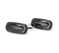 Jodriva Luz de señal de Marcador Lateral de Agua Corriente, indicador de repetidor Lateral dinámico, for, Discovery 2 Defender Freelander 1, 2 uds. Luz Intermitente del Coche(Smoked Shell)