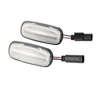 Jodriva Luz de señal de Marcador Lateral de Agua Corriente, indicador de repetidor Lateral dinámico, for, Discovery 2 Defender Freelander 1, 2 uds. Luz Intermitente del Coche(Transparent Shell)