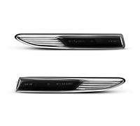 Jodriva Luz Intermitente Lateral ámbar dinámica, for Ford, Mondeo, Mk4 Saloon Estate Turnier2007,03-2015,01, 2 uds. Luz Intermitente del Coche(Dynamic Smoked Case)