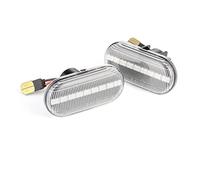 Jodriva Luz Intermitente Lateral dinámica, for Nissan, Opel, Smart, Renault, Clio 1 2 KANGOO Megane Laguna Luz Intermitente del Coche(Crystal)