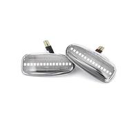 Jodriva Luz Intermitente secuencial de Marcador Lateral de luz de señal de Giro dinámica de 2 uds, for, Clase C W202 Clase E W210 Clase V W638 Luz Intermitente del Coche(Transparent Shell)
