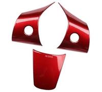 Jodriva Panel de Cambio Marchas Embellecedor Etiqueta Engomada del Coche Volante, para Tesla, para Modelo 3 Y Auto Abs Fibra Carbono Parche Decoración Bisel del tablero(Rot)