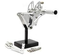 Jodriva Pedal de Estribo Trasero for Motocicleta, for Buell, XB9S XB12S XB9R XB12R XB 9, estriberas traseras de aleación de Aluminio Ajustables, reposapiés Reposapiés para Motocicleta(Silver)