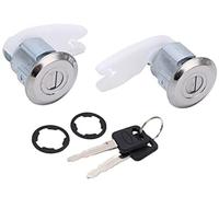 Jodriva Pestillo de puerta de vehículo Kit de cilindro cerradura puerta delantera Dl54, conjunto barril Metal repuesto, para Ford, E 150 Econoline 1992 1996