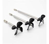 Jodriva Piezas de repuesto for barco pesca con cebo a control remoto, eje transmisión for 4mm, junta Universal y hélice 4 cuchillas, a Hélice para motor fueraborda(L25cm motor 2.3mm)