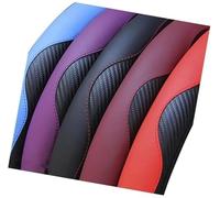 Jodrivá Protector para Volante de Coche Ar Covers Suite Texture, para Mk2, para Lancer 9, Accesorios para automóviles, protección Protector de la Cubierta del Volante del vehículo(Black and Red)