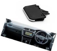 Jodriva Rejilla de ventilación delantera for salpicadero de coche, pestaña de salida de aire, ajuste de paleta, for VW, 2017-2022 Clip para rejilla de ventilación(BLACK RHD-Left 1PC)