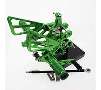 Jodriva Reposapiés Trasero de Aluminio for Motocicleta, Compatible con GSXR1000, GSXR, GSX-R 1000, K7 y K8, Pedal de Estribo Ajustable Reposapiés para Motocicleta(Green)