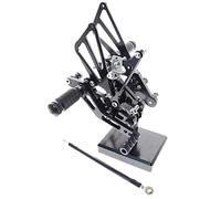 Jodriva Reposapiés Trasero de Aluminio for Motocicleta, Compatible con GSXR1000, GSXR, GSX-R 1000, K7 y K8, Pedal de Estribo Ajustable Reposapiés para Motocicleta(Schwarz)