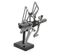 Jodriva Se adapta a CBR954RR CBR929RR 2000 2001 2002 2003 Reposapiés de aluminio ajustable for motocicleta, estribo trasero, juego trasero, reposapiés, pedal, estribo Reposapiés para motocicleta(Gray)