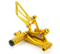 Jodriva Se adapta a CBR954RR CBR929RR 2000 2001 2002 2003 Reposapiés de aluminio ajustable for motocicleta, estribo trasero, juego trasero, reposapiés, pedal, estribo Reposapiés para motocicleta(Gold)