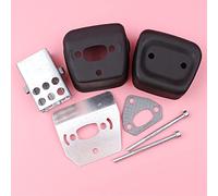 Jodriva Silenciador de escape con junta perno placa enfriamiento, for Husqvarna, repuestos motosierra 136 137 141 142 Kit de silenciador para motosierra