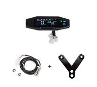 Jodriva Velocímetro digital universal for motocicleta de 199 km, accesorios de repuesto for motocicleta, instrumento KR200 Odómetro de motocicleta(With meter bracket)
