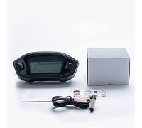 Jodriva Velocímetro for motocicleta con pantalla LCD VA de 12000 RPM, odómetro digital universal a color, tacómetro ajustable Odómetro de motocicleta(With sensor)