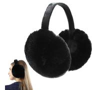 Jodsen 1 Piezas Orejeras Invierno, Ojeras Plegables Prueba Viento Felpa, Accesorio Invierno Unisex Protector Oídos Suave y Cálido para Mujeres, Hombres, Niñas, Niños (Negro)