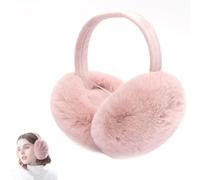 Jodsen 1 Piezas Orejeras Invierno, Ojeras Plegables Prueba Viento Felpa, Accesorio Invierno Unisex Protector Oídos Suave y Cálido para Mujeres, Hombres, Niñas, Niños (Rosa)