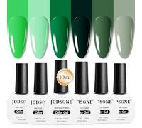JODSONE 10ml Esmalte de Uñas de Gel Verde 6 Piezas Estacional Neutro U V Luces Gel Art Set para Colecciones de Uñas St. Patrick's Day Regalo para Ella