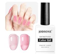 JODSONE 18 ml Fairy Pink Jelly Gel Polish Pink Gel Polish Soak Off UV LED para salón de manicura y arte de uñas DIY en casa